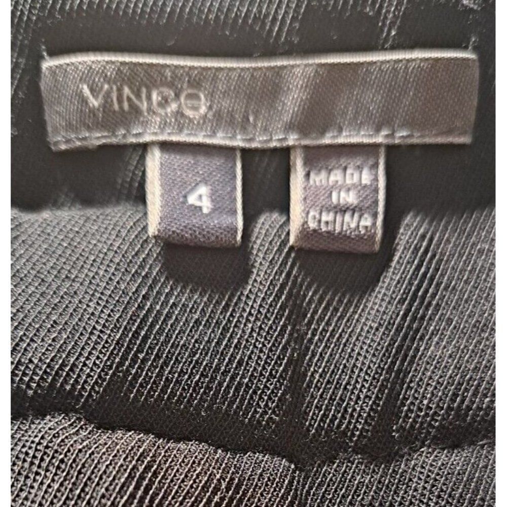 VINCE Pants Women's Black High Waisted Paper Bag Tie Cropped Pockets Size 4 - Picture 11 of 11